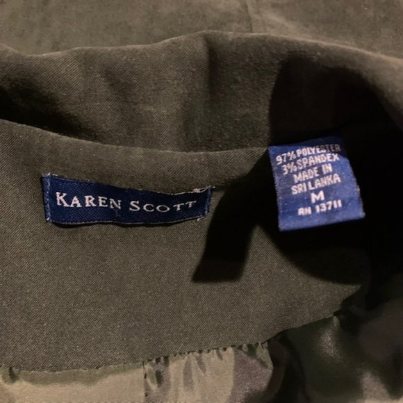 Karen Scott Green Fully Lined Jacket Size M - Picture 9 of 9